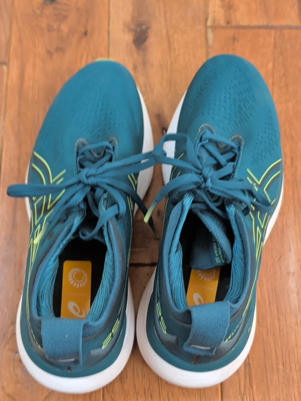 Asics Gel Nimbus 25 Ink Teal Lime Running Shoes